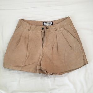 Pink Leather HighWaisted Shorts// UO for exposure